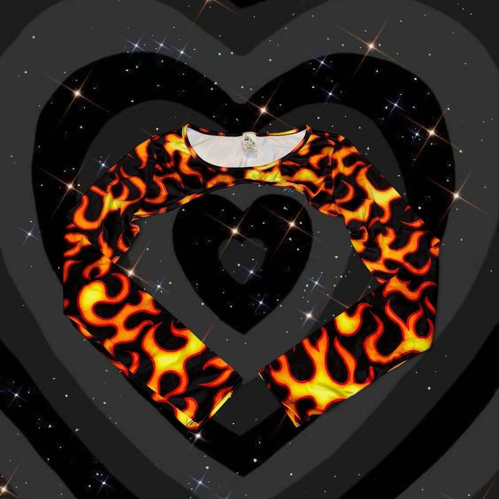 iHeartRaves Flame Bolero Top